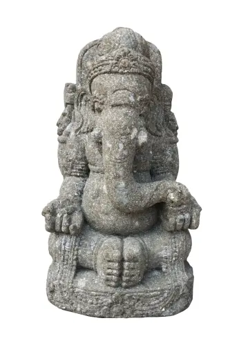 Product image of the product “Ganesha with relief on the back, about 50 cm, natural stone, handmade, natural finish Natural | 50 cm”